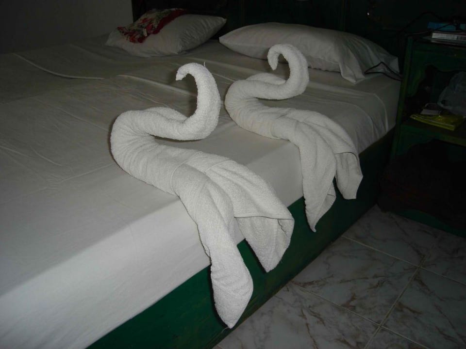 Fantazyjne kompozycje z ręczników  Hotel Geisum Village