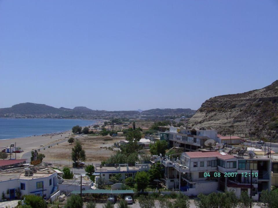 Blick in Richtung Faliraki Hotel Calypso Beach