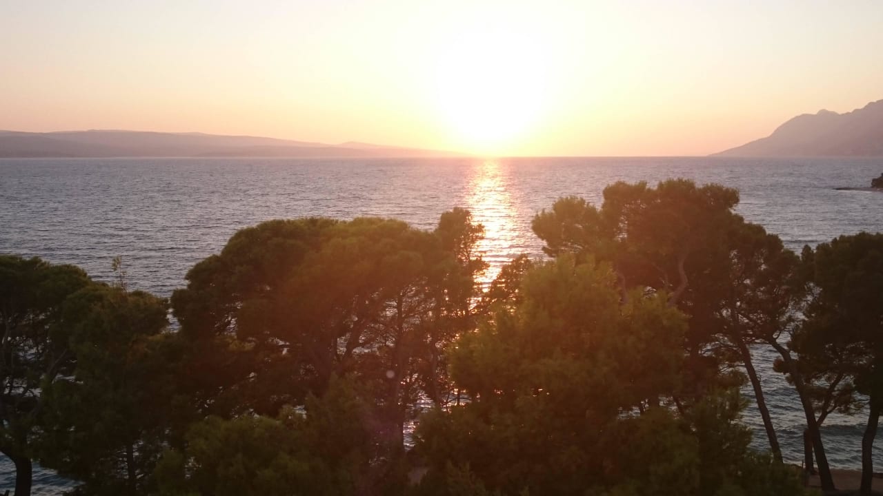 Sonnenuntergang auf dem Balkon Bluesun Hotel Soline
