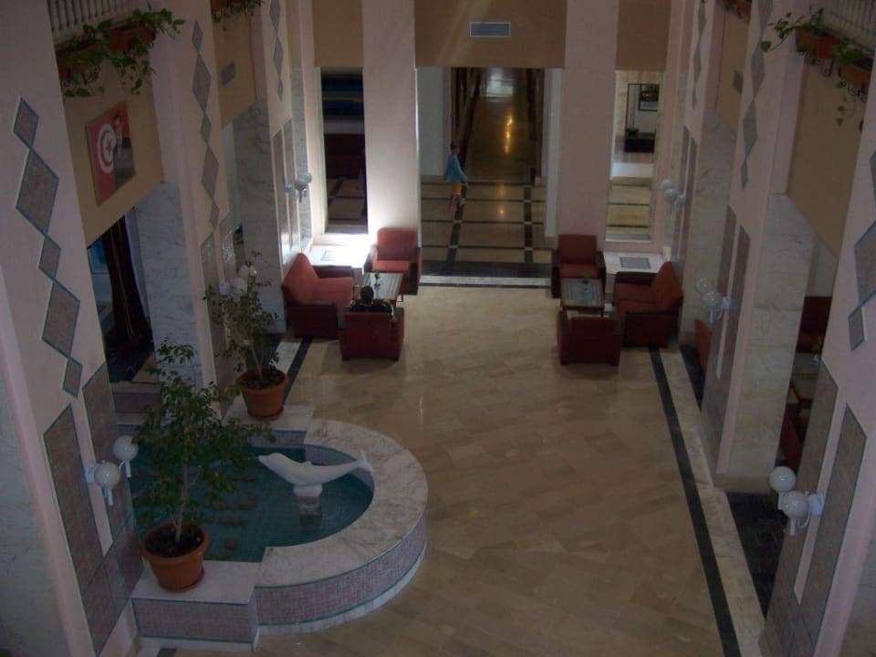 Lobby und Eingangsbereich von oben Calimera Yati Beach
