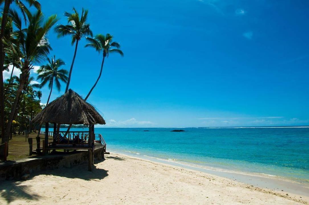 Strand bei Flut Fiji Hideaway Resort & Spa