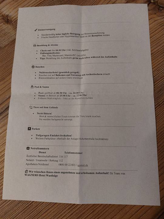 Sonstiges Wagners Hotel Wastlsäge