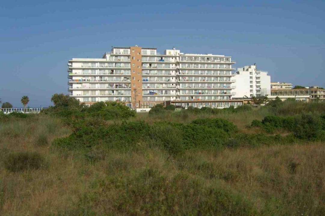 Hotel-Rückseite Hotel Playa Moreia