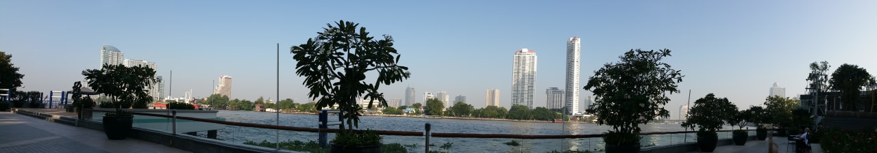 Aussicht von Frühstück Chatrium Hotel Riverside Bangkok
