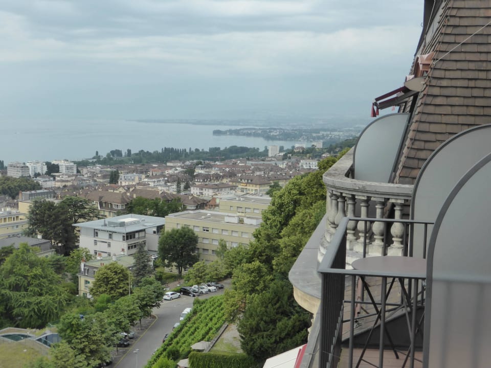 Blick vom Balkon Hotel Lausanne Palace