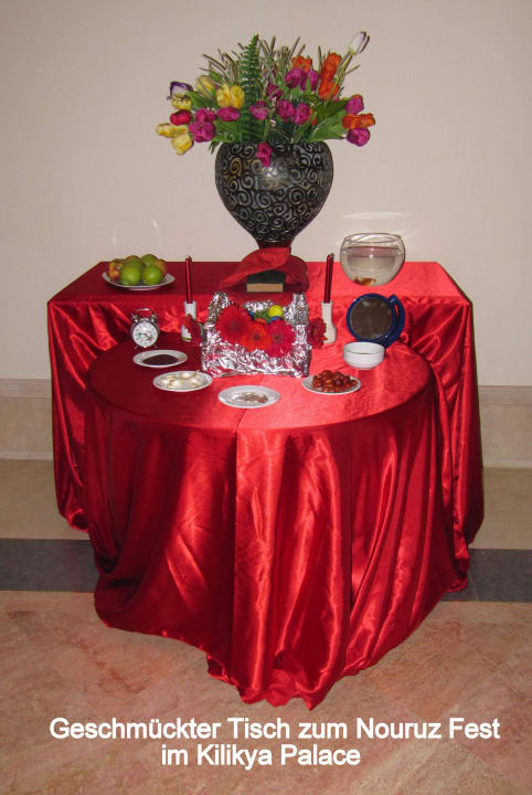 Dekoration für persisches Nouruz Fest Kilikya Palace Göynük