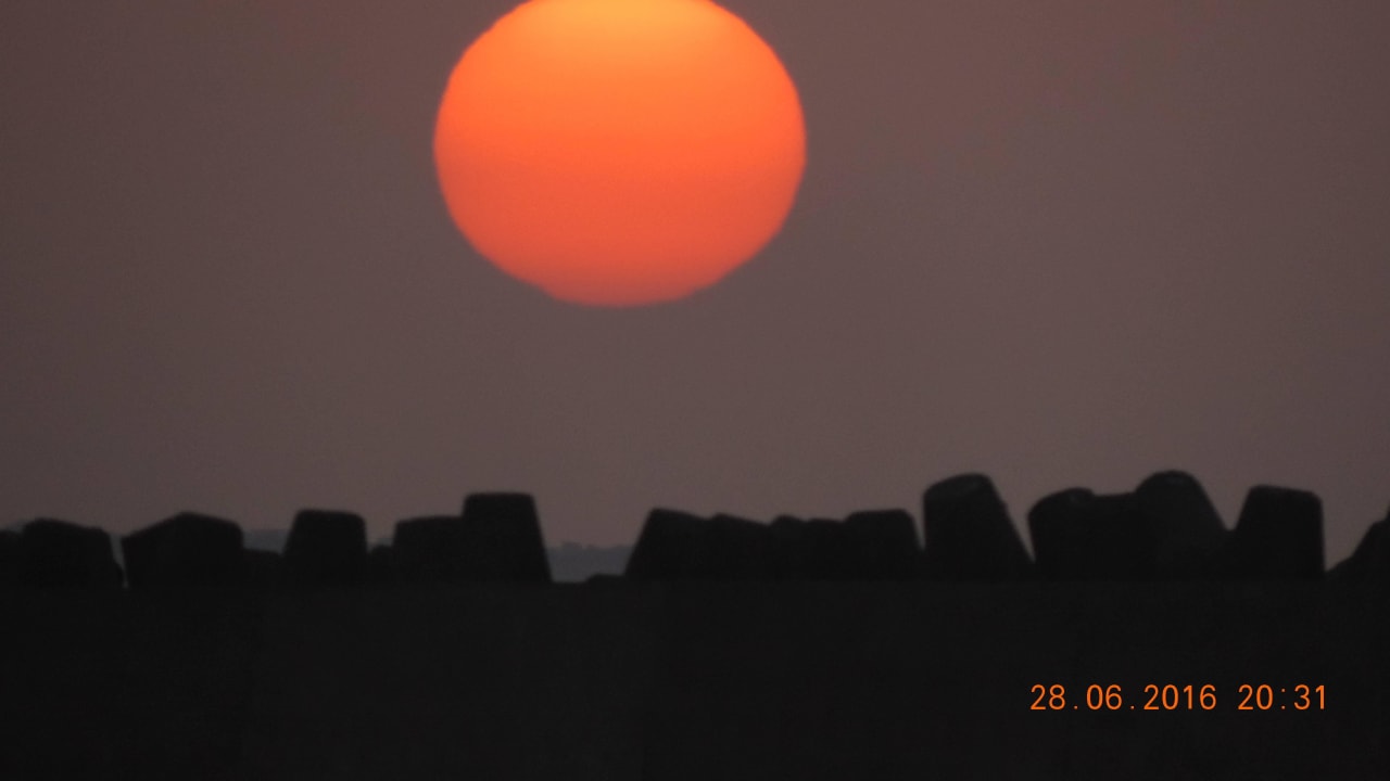 Sonnenuntergang am Hotelstrand allsun Hotel Carolina Mare