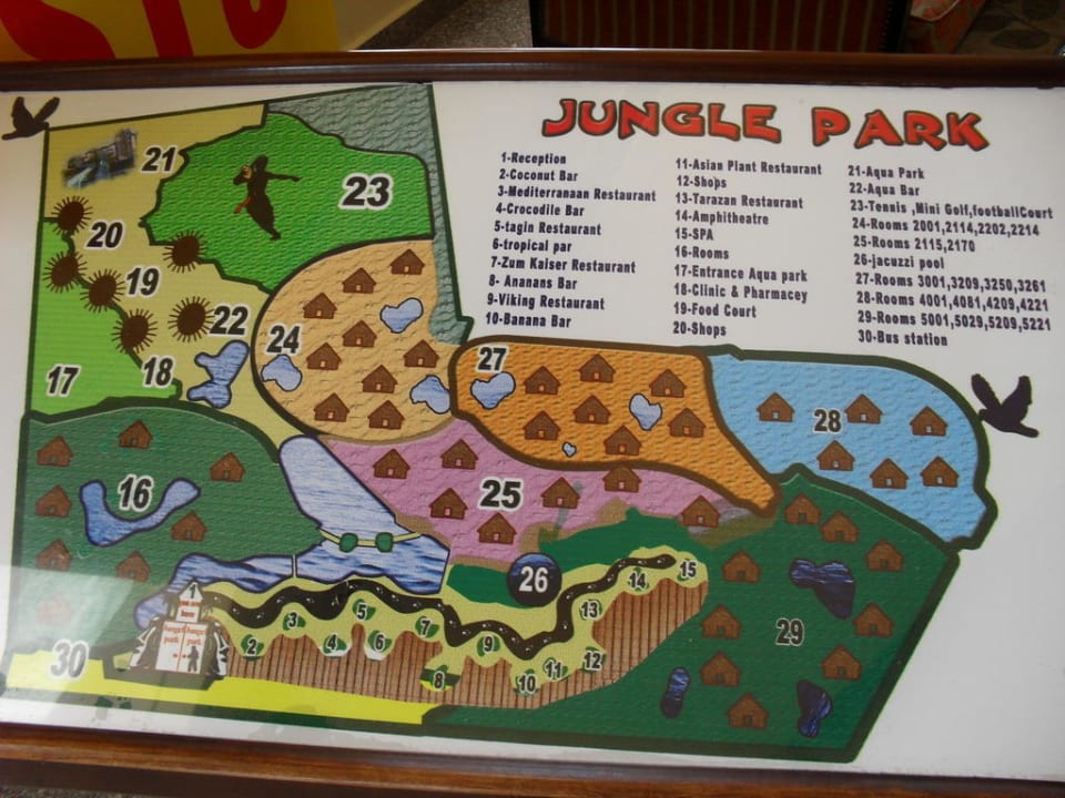 Plan der Hotelanlage Pickalbatros Jungle Aqua Park Resort - Neverland Hurghada