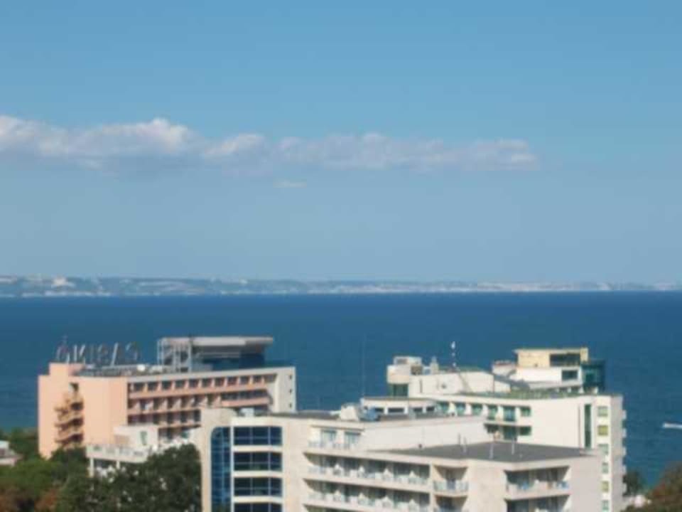 Fast der ganze Goldstrand zu sehen / Küste HVD Viva Club Hotel