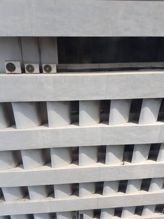 Aussicht aus dem Hotelfenster Holiday Inn Express Bangkok Siam