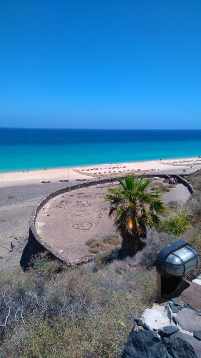 Ausblick zum Strand vom Weg aus Club Jandia Princess