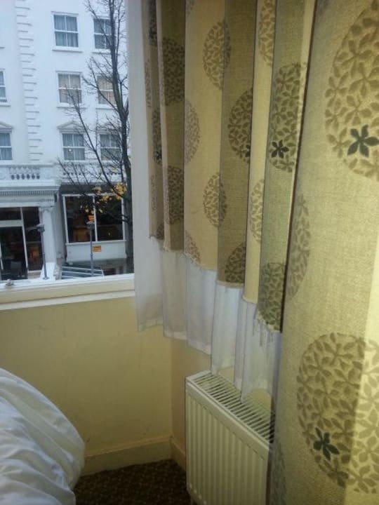 Ripped curtain in half Duke Of Leinster Hotel