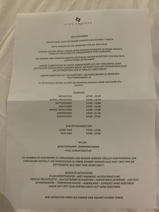 Sonstiges Side Square Hotel