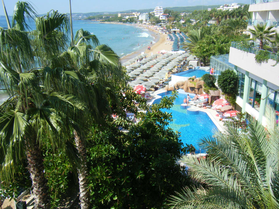 Blick vom Balkon Aska Hotel Just in Beach