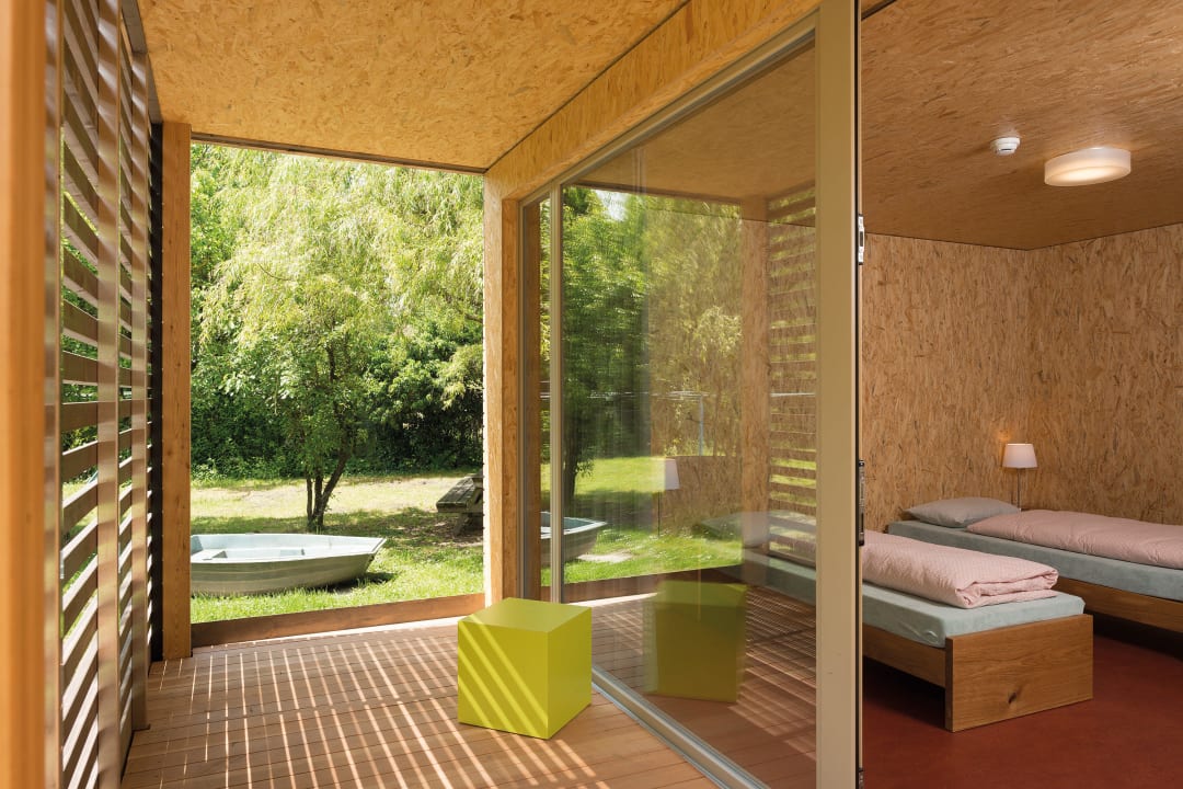 Rollstuhlgängige Doppelzimmer im Pavillon  Jugendherberge Avenches