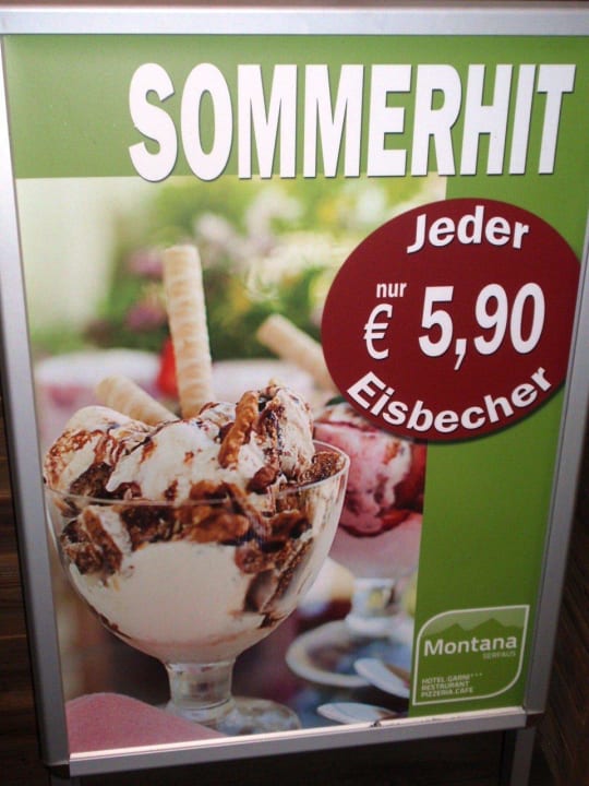 Grosse Wahl und sehr grosse Eisbecher! Hotel & Garni DAS KÖHLE