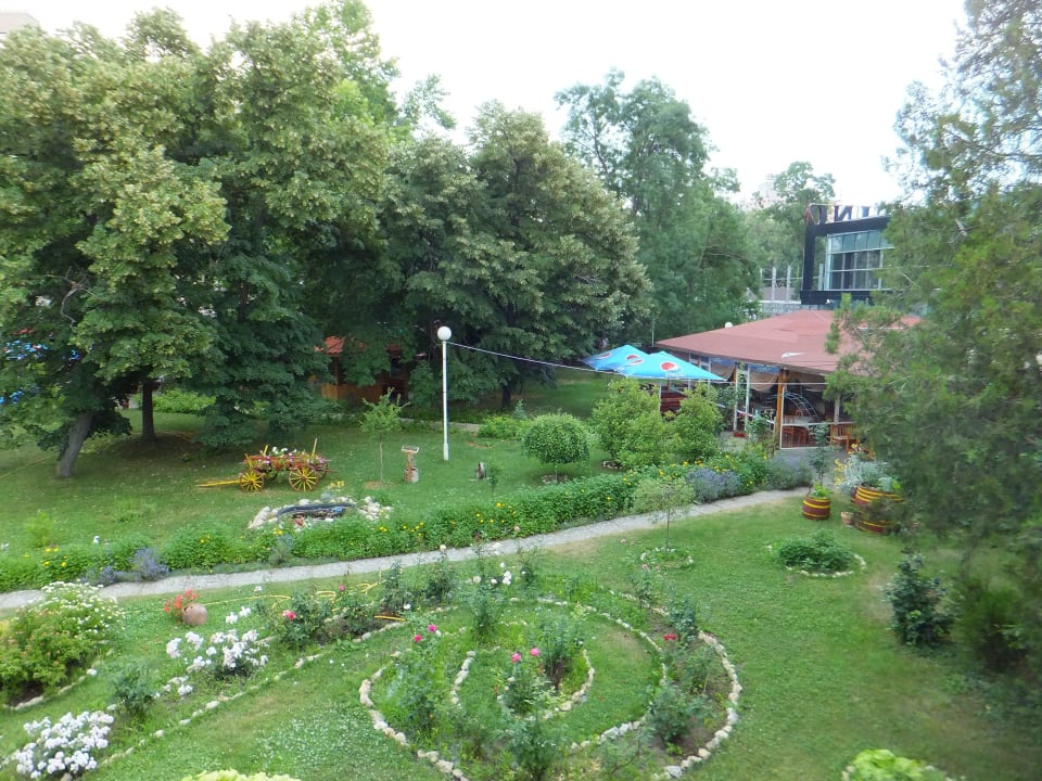 Лужайка и кафе Hotel Mar del Sur