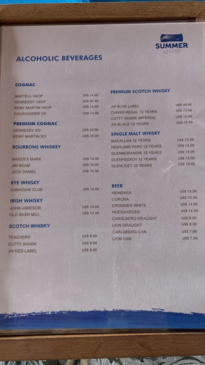 Gastro Summer Island Maldives