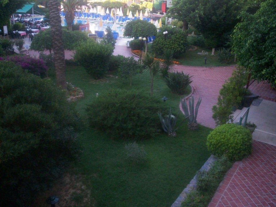 Blick vom Balkon Hotel Gardenia Beach