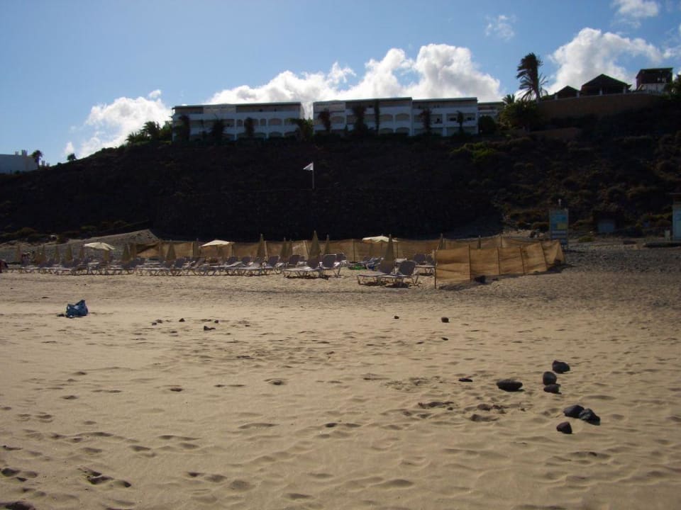 Blick vom Strand zum Hotel Club Jandia Princess