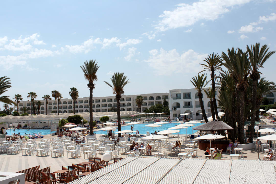 Hotel Ansicht von der Terrasse vom Restraunt.  El Mouradi Club Kantaoui
