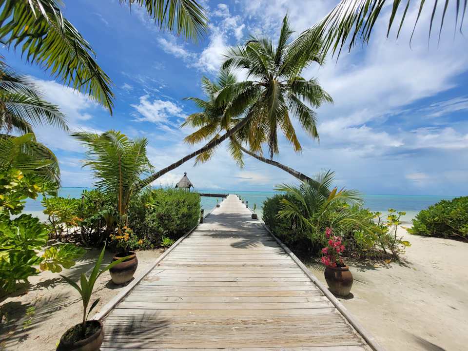 Ausblick Canareef Resort Maldives