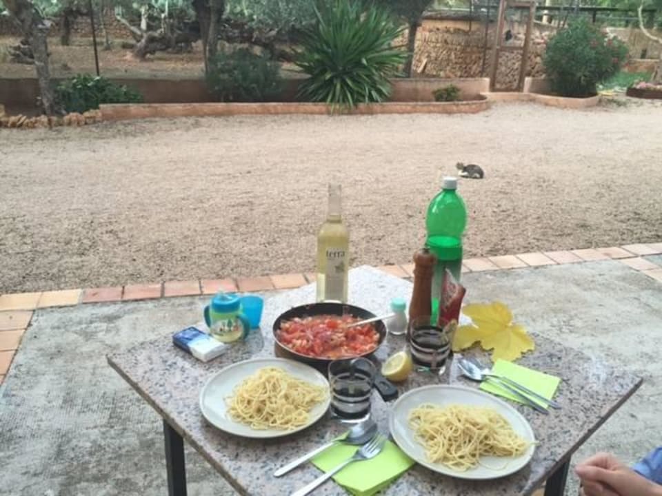 Abendessen auf der Terrasse Finca Son Guardiola