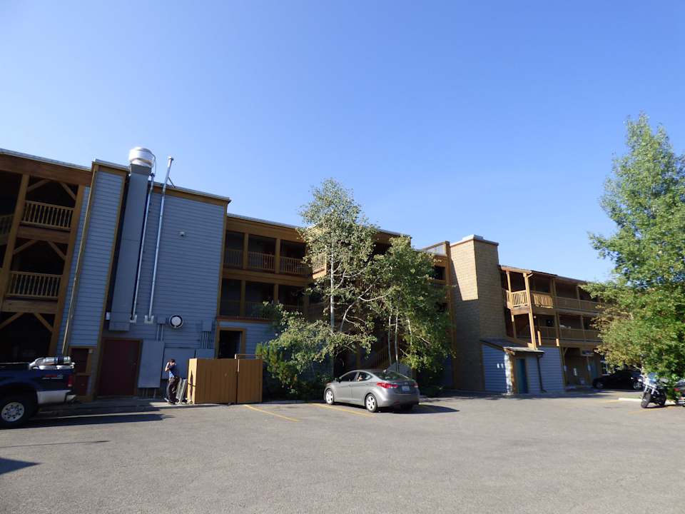 Rückseite des Hotels Ranch Inn Jackson Hole