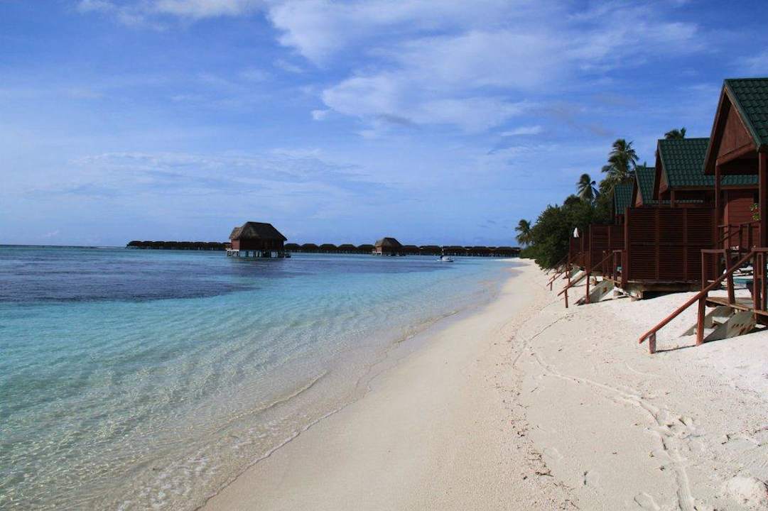 Vor den Wasservillen Meeru Maldives Resort Island