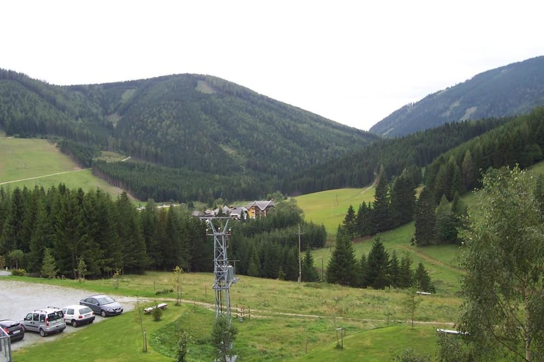 Blick vom Balkon Almwellness Hotel Pierer