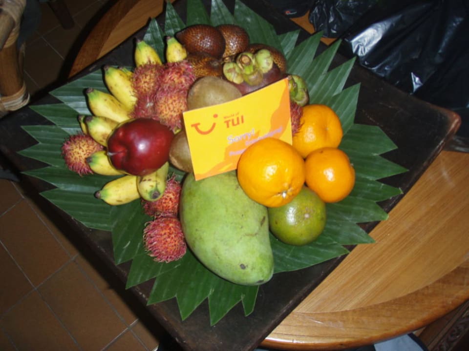 Obstkorb auf dem Zimmer Hyatt Regency Bali