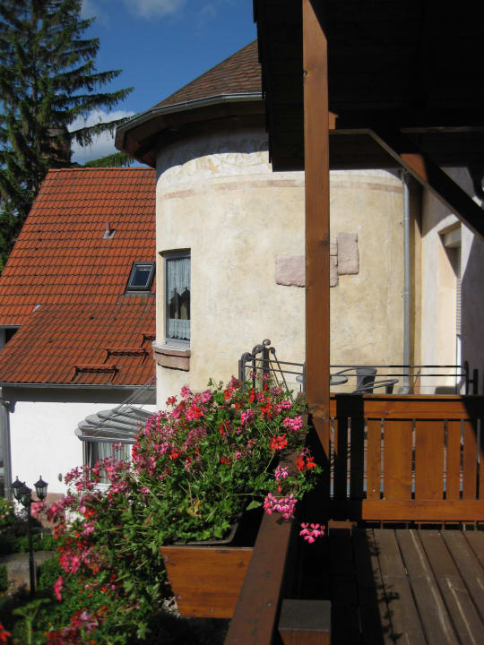 Ausblick von unserem Balkon Hotel Gutshof Ziegelhütte