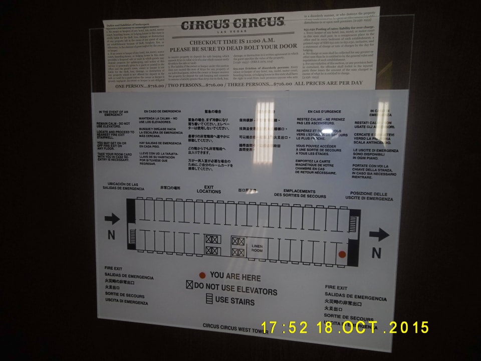 Notfallplan Hotel Circus Circus