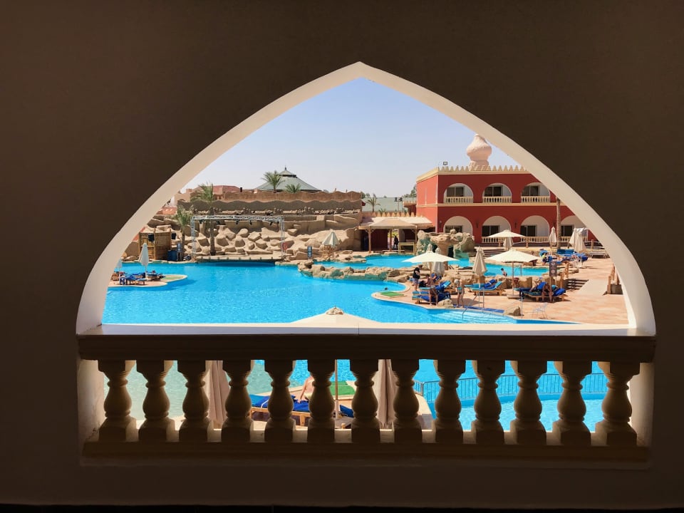 Blick von der Veranda Pickalbatros Alf Leila Wa Leila Resort - Neverland Hurghada