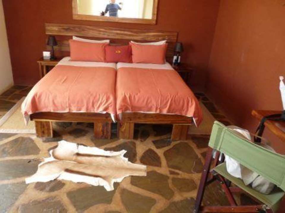 Das schöne Zimmer in unserer Lodge Kalahari Anib Lodge