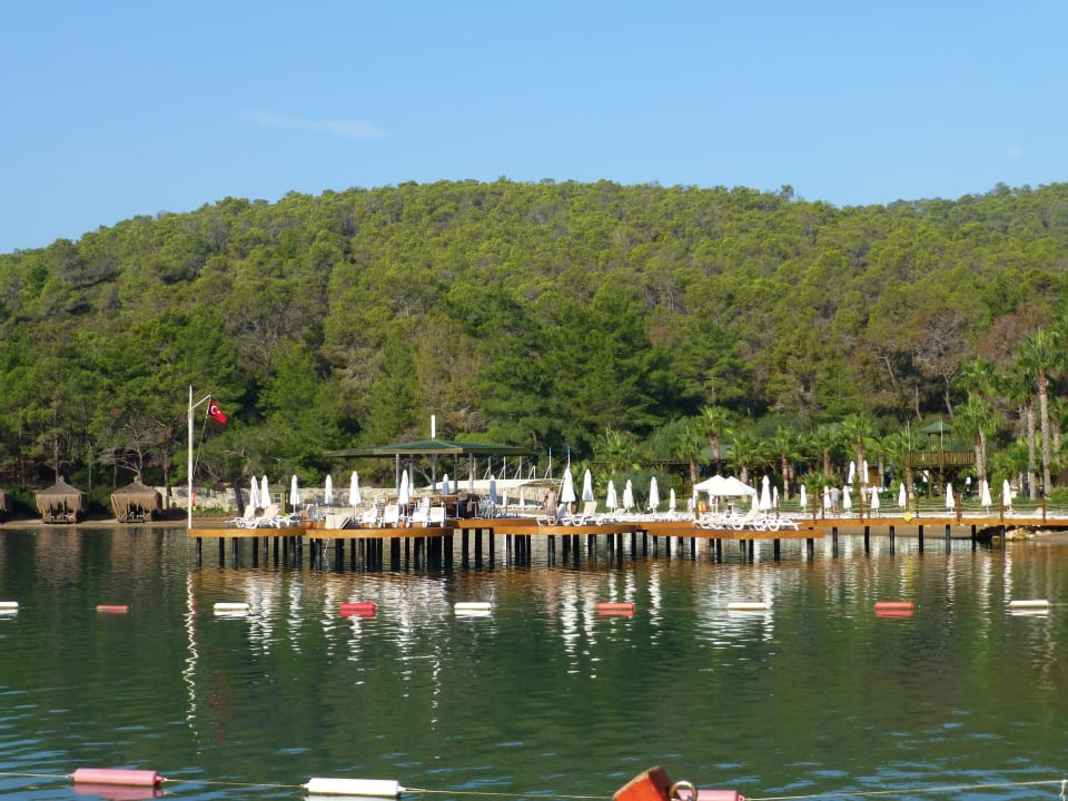 Steg mit Bar und Liegen Green Bay Resort & Spa