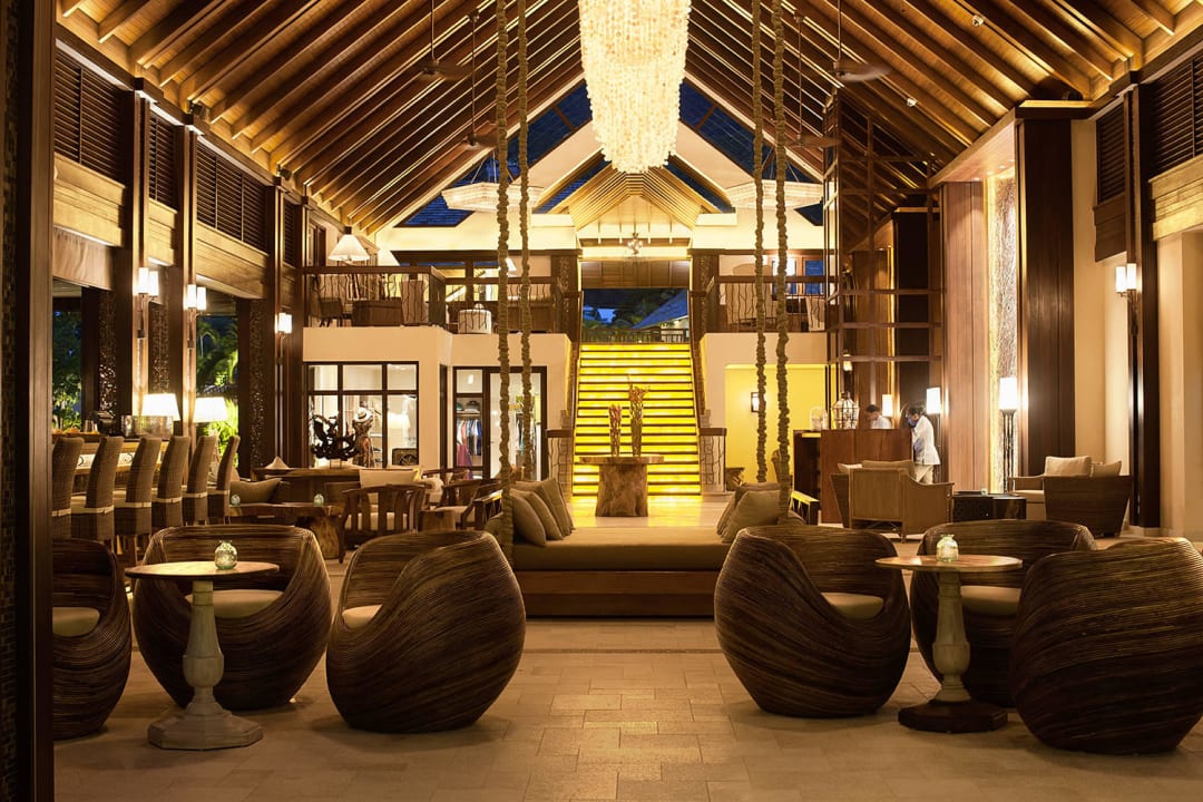 Lobby at night STORY Seychelles