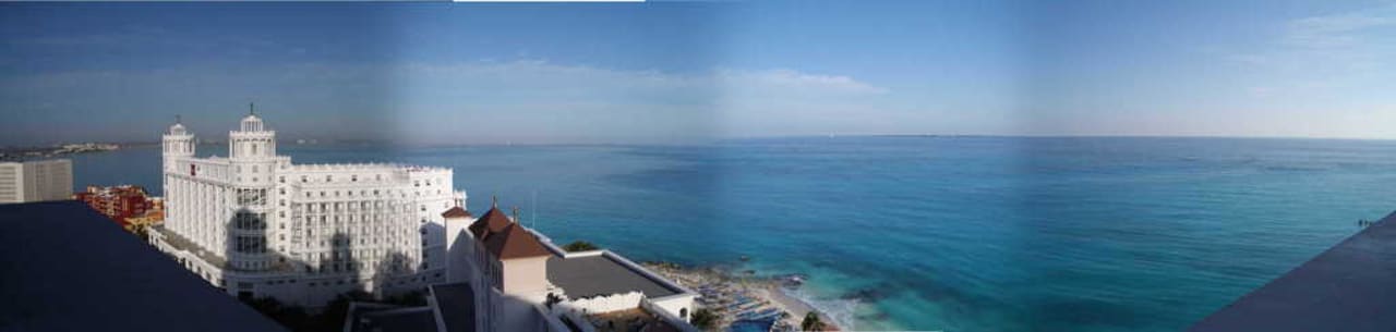 Blick nach NNO aufs Meer Richtung Isla de Mujeres Hotel Riu Cancun