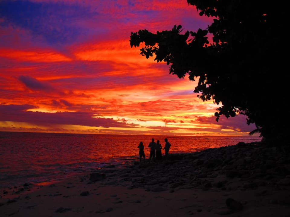 Sonnenuntergang Hotel Matamanoa Island Resort