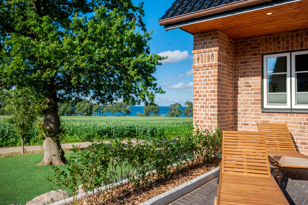Außenansicht Ferienbauernhof Liesenberg mit Meerblick