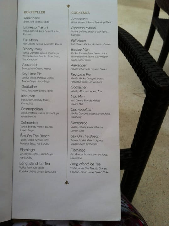 Grosse Auswahl an Cocktails Rixos Premium Tekirova