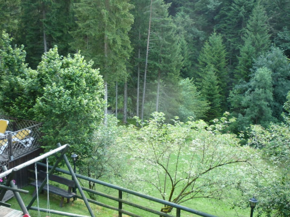 Blick vom Balkon Hotel Chalet Rifugio Al Faggio