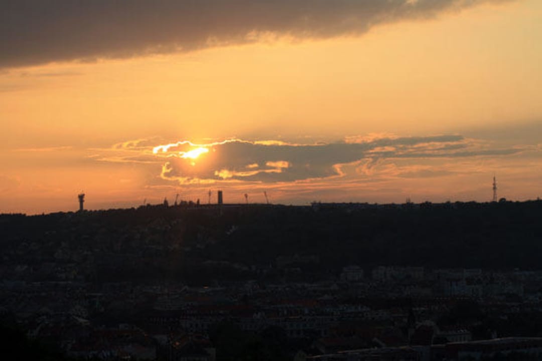 Blick aus unserem Zimmer im 4.Stock Grand Hotel Prague Towers