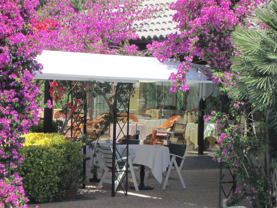 Hier saßen wir jeden Morgen zum Frühstück La Moraleja The Quiet Hotel