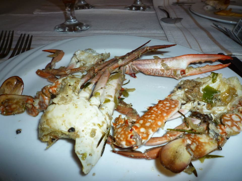Auch diese lustigen Tiere gab es am Buffet Siva Grand Beach