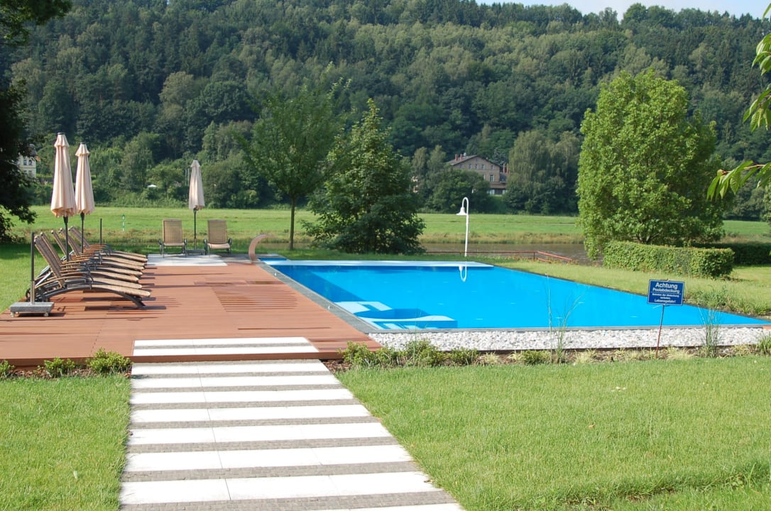 Sehr schöner Außenpool Parkhotel Bad Schandau