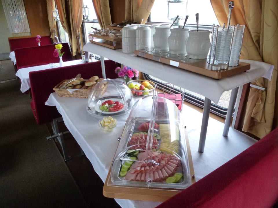 Frühstücksbüffet Hotelzug Carpatia-Express