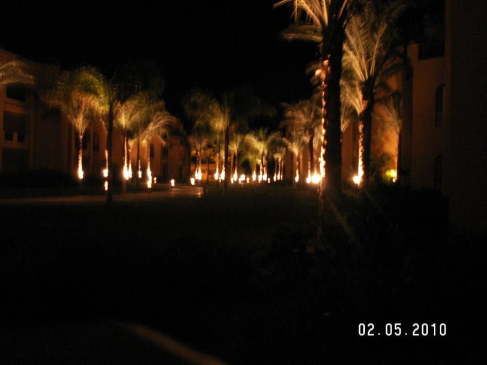 Blick von unserer Terrasse bei Nacht Stella Beach Resort & Spa Makadi Bay