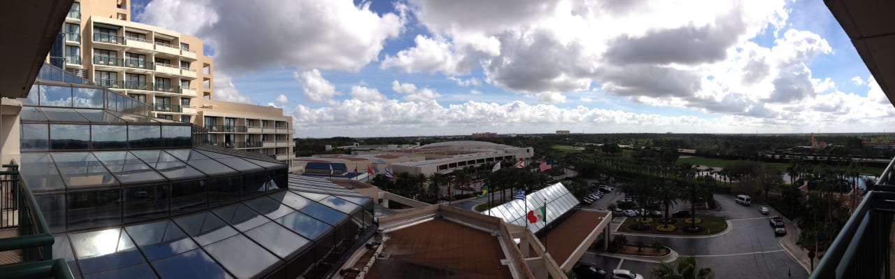 Balcony view to entrance area Hotel Orlando World Center Resort Marriott