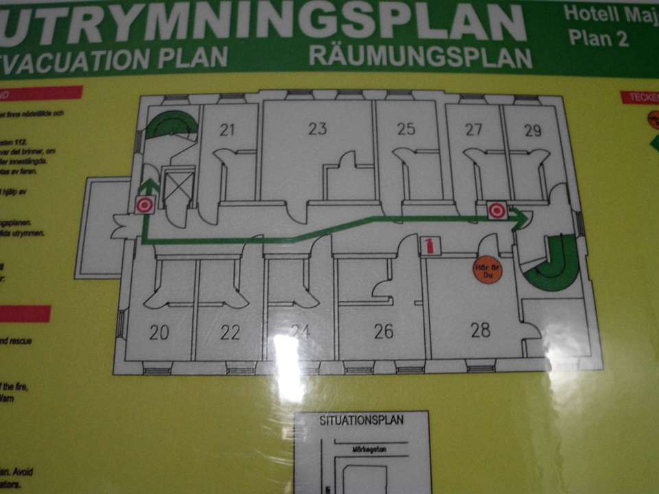 Zimmerplan Hotel Clarion Collection Majoren